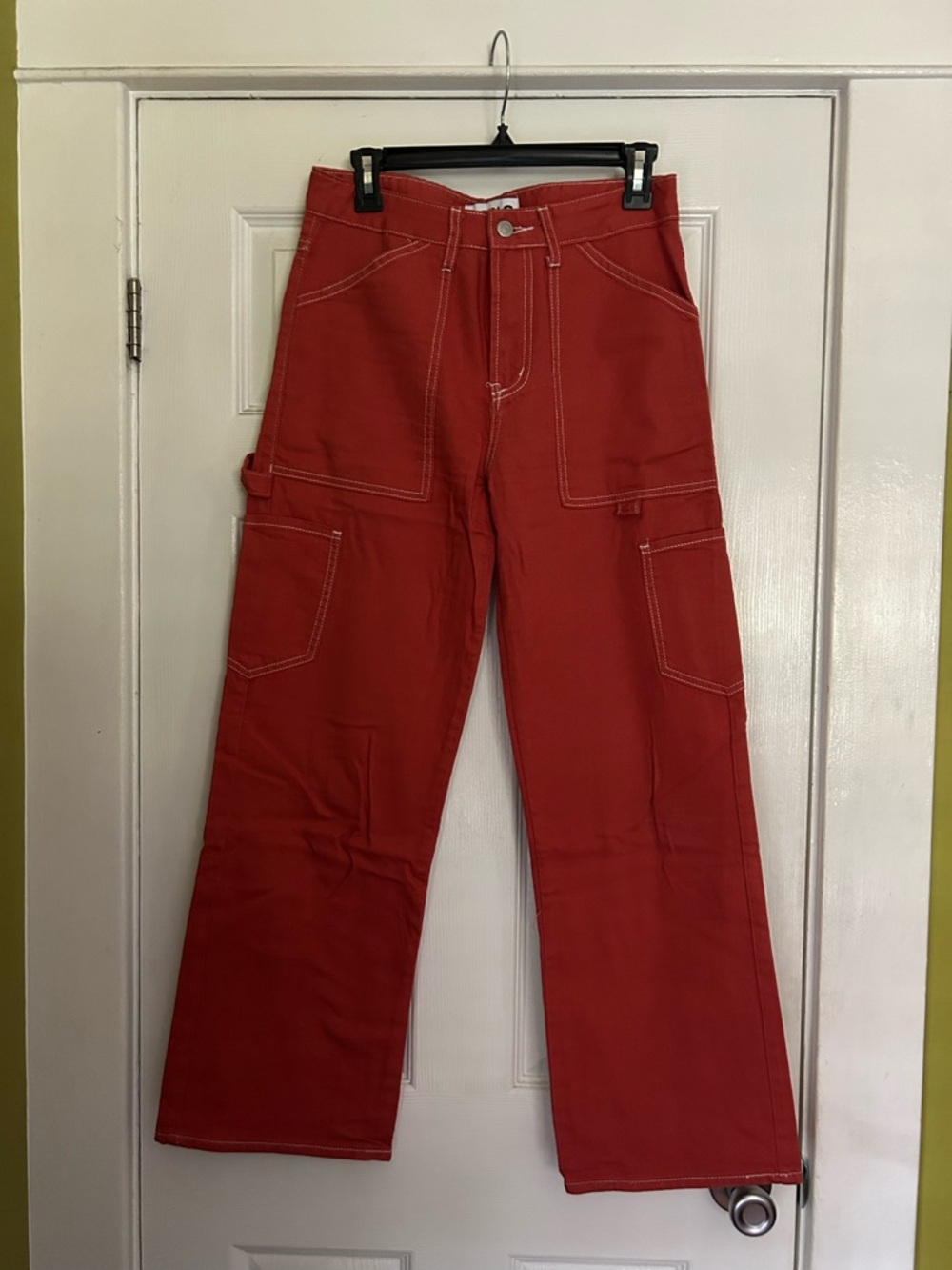 Women’s orange Wide-Leg Utility Jeans